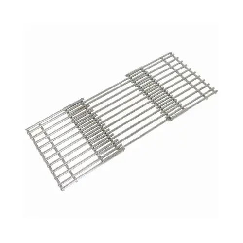 Adjustable Grill Grate, Stainless Steel, 14 to 19.5 In;.