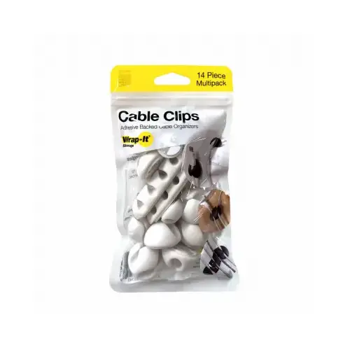 JJAAMM LLC 514-CLIPS-WH 14-Pc. Cable Clips Assortment, White - pack of 14