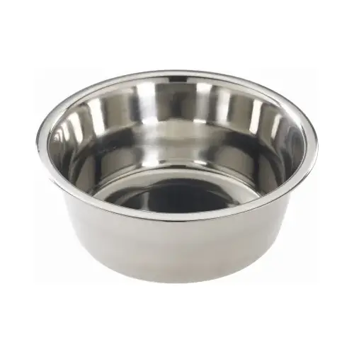 Stainless Steel Dog Dish, Mirror Finish, 1 Pt.