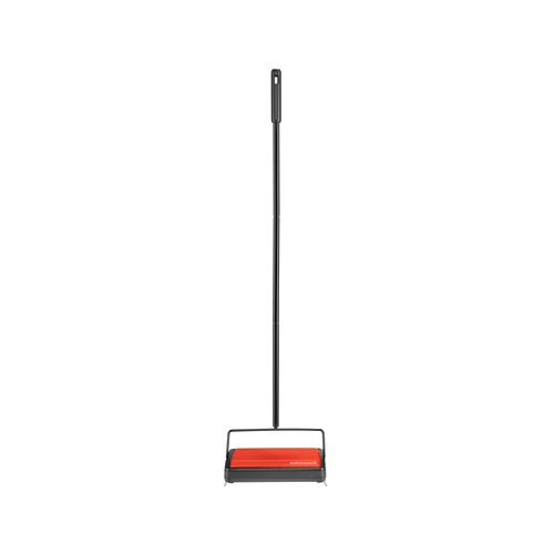 Refresh Carpet and Floor Manual Sweeper, 9-1/2 in W Cleaning Path, Orange