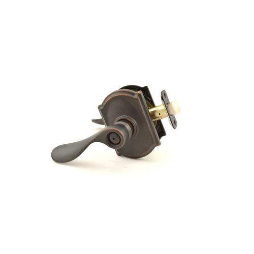 F40 Champagne Lever Privacy Lock with Camelot Trim Aged Bronze