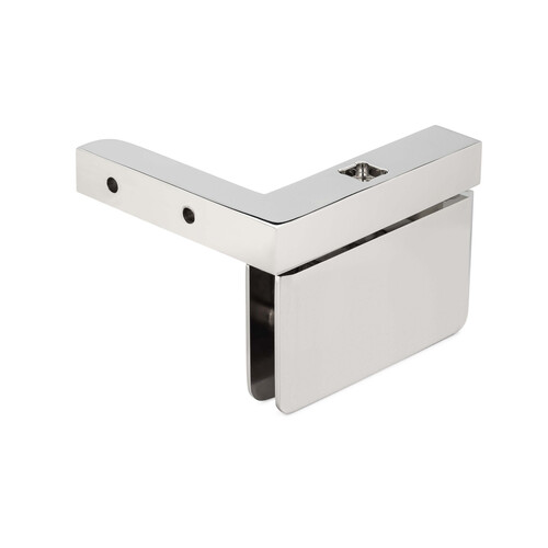 Oceana Standard Duty Pivot Hinge with Horizontal Wall Bracket - Polished Nickel