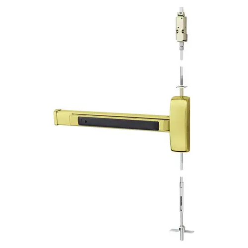 Concealed Vertical Rod Exit Device Bright Brass