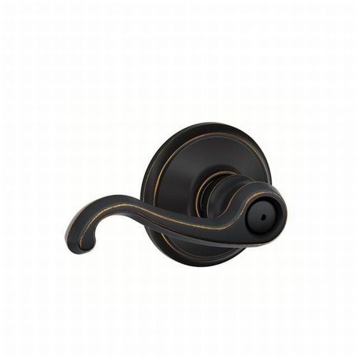 Schlage Residential F40 CLT 716 F40 Callington Privacy Lever Lock, Aged Bronze