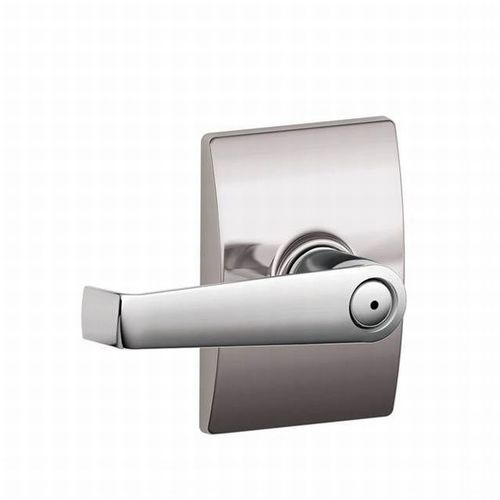 F40 Elan Lever Privacy Lock with Century Trim Bright Polished Chrome