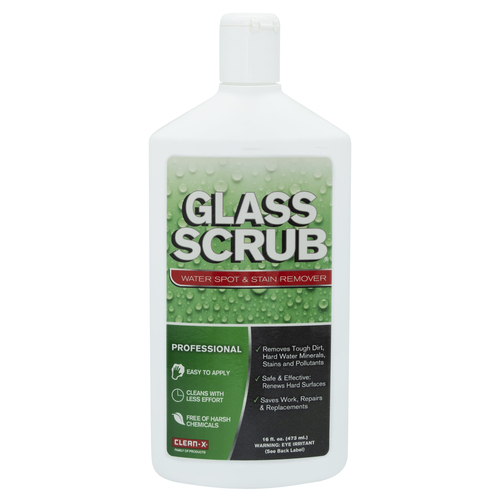 Advanced Glass Scrub Water Spot and Stain Remover, Cleanser for Glass, Porcelain and Metals - 16 oz