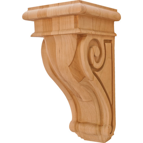 Corbel, 9 x 4 1/4 x 5" ( H x W x D) Wood Birch Scroll Collection, Birch