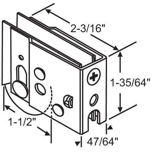 Patio Door Roller Assembly Precision Bearing 1-1/2 Nylon PDR206NPB