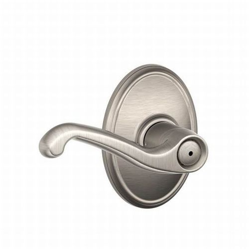 F40 Flair Lever Privacy Lock with Wakefield Trim Satin Nickel