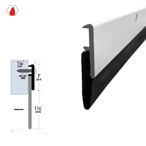 Door Sweep (7/32" by 2-1/2") Black Anodized Aluminum