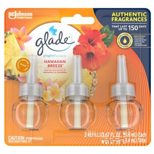 Hawaiian Breeze Glade Plugins Scented Oil, 2 Count Pack