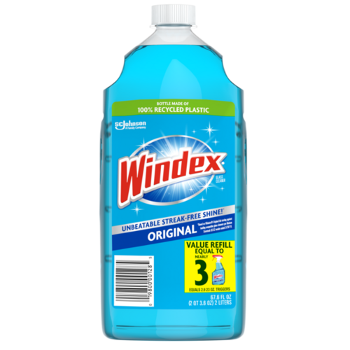 Windex Original Glass Cleaner, 2L Refill Bottle