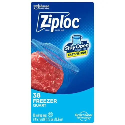 Ziploc Brand Freezer Bags, 1 QUART / MEDIUM SIZE FREEZER BAGS