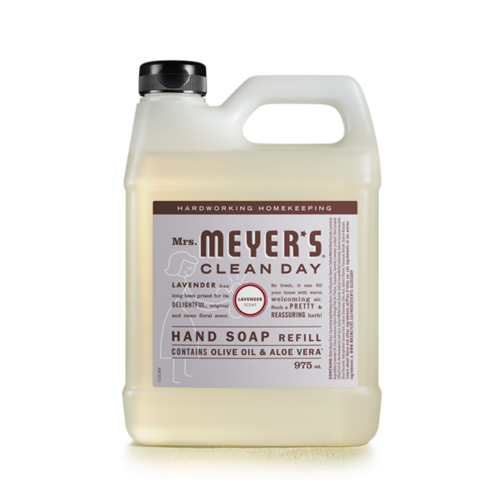 Mrs. Meyer's Clean Day Liquid Hand Soap - Lemon Verbena & Lavender, 33 oz. Refill Bottle - Lavender - pack of 6