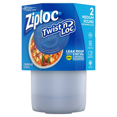 Ziploc Twist 'n Loc Containers, ZIPLOC TWIST 'N LOC CONTAINERS, MEDIUM