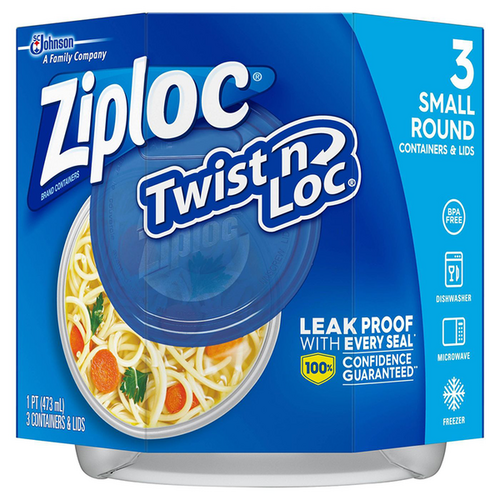 Ziploc Twist 'n Loc Containers, ZIPLOC TWIST 'N LOC CONTAINERS, SMALL