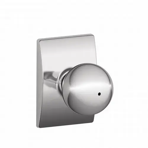 F40 Orbit Knob Privacy Lock with Century Trim Bright Polished Chrome