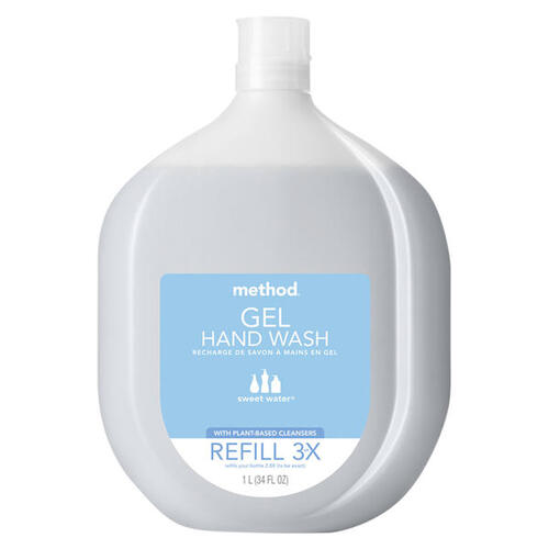 Method Gel Hand Wash - Lavender & Sweetwater, 34 oz. Refill Bottle - Sweetwater - pack of 4