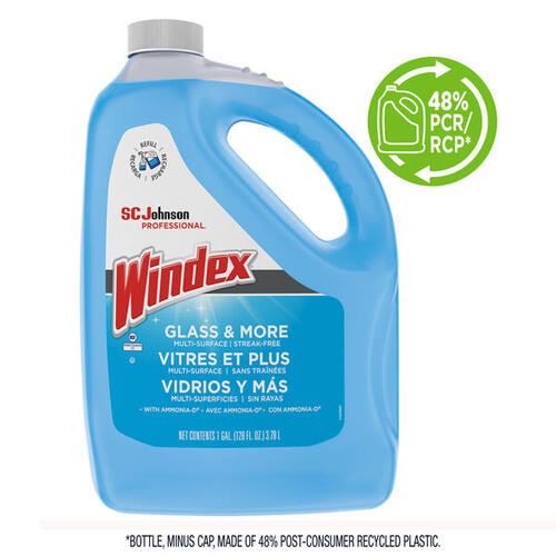 WINDEX 682252 SC Johnson Professional Windex Glass & More Multi-Surface, Streak-Free Cleaner, 128 fl oz - pack of 4