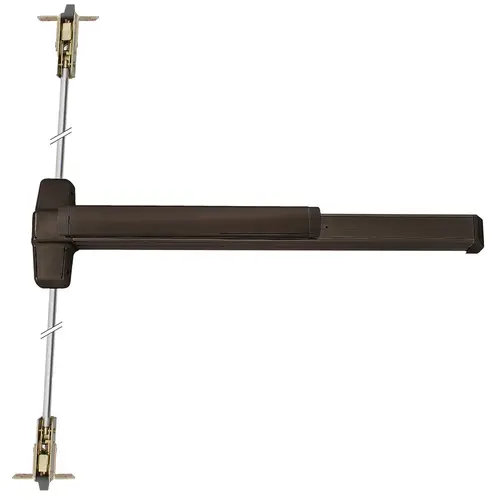 Von Duprin Concealed Vertical Rod Exit Device Dark Bronze Anodized Aluminum