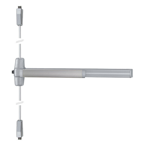 Surface Vertical Rod Exit Device Satin Aluminum Clear Anodized