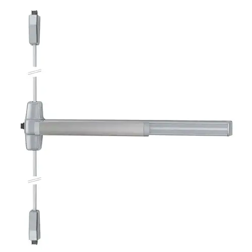 Surface Vertical Rod Exit Device Satin Aluminum Clear Anodized