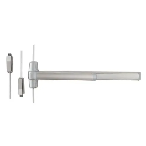 Surface Vertical Rod Exit Device Satin Nickel Plated Clear Coated