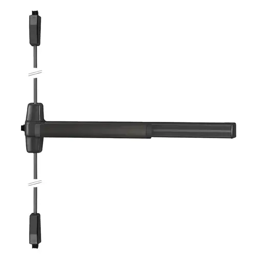 Von Duprin Surface Vertical Rod Exit Device Black Anodized Aluminum