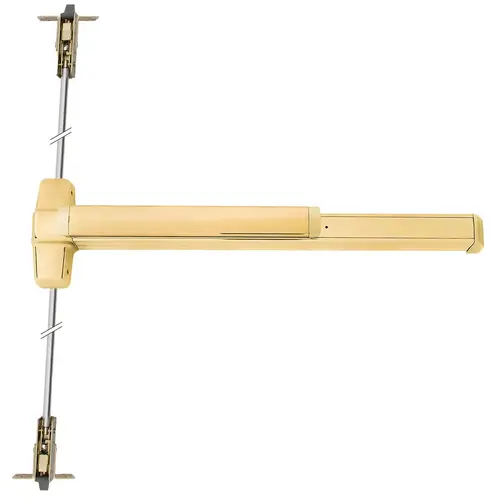 Von Duprin Concealed Vertical Rod Exit Device Bright Brass