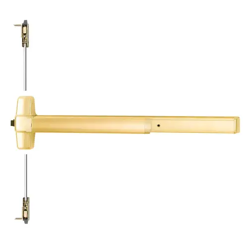 Von Duprin Concealed Vertical Rod Exit Device Bright Brass