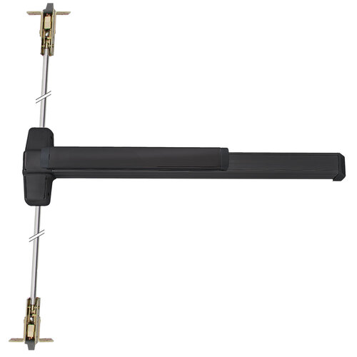 Von Duprin Concealed Vertical Rod Exit Device Black Anodized Aluminum