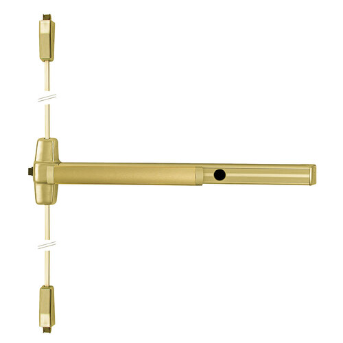 Von Duprin Surface Vertical Rod Exit Device Satin Brass