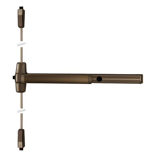 Von Duprin Surface Vertical Rod Exit Device Dark Bronze Anodized Aluminum