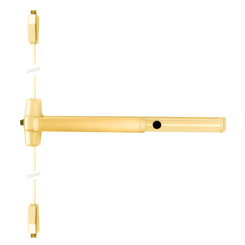 Von Duprin Surface Vertical Rod Exit Device Bright Brass