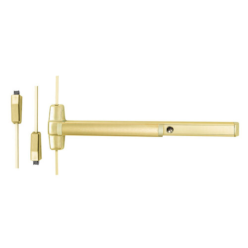 Von Duprin Surface Vertical Rod Exit Device Satin Brass