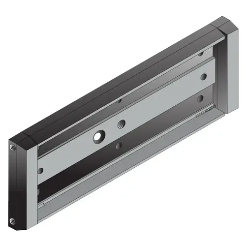 Armature Mounting Plate for 1511, 1571 Single Maglocks, Door Position Status (DPS), 5/8" x 3" x 8-1/2", Black Plastic