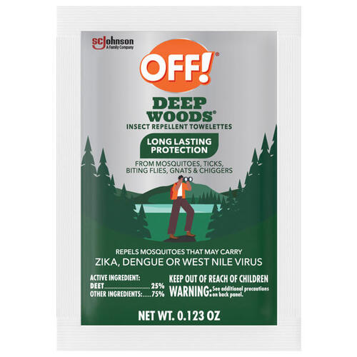 OFF! 611072 OFF! Deep Woods Insect Repellent Towelettes