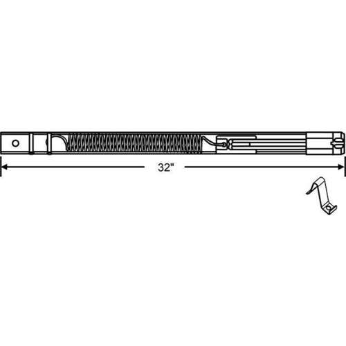 32in Inverted Tilt Balance With Clip and Shoe 34-37Lbs Double Spring