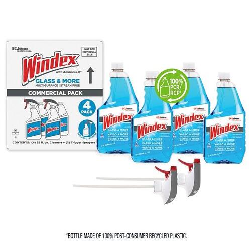SC Johnson Professional Windex Glass & More Commercial Four Pack