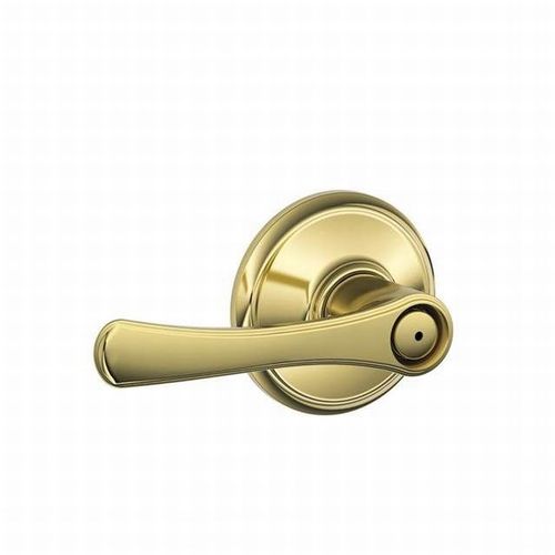 Avila Lever Privacy Lock with 16080 Latch and 10027 Strike Bright Brass Finish