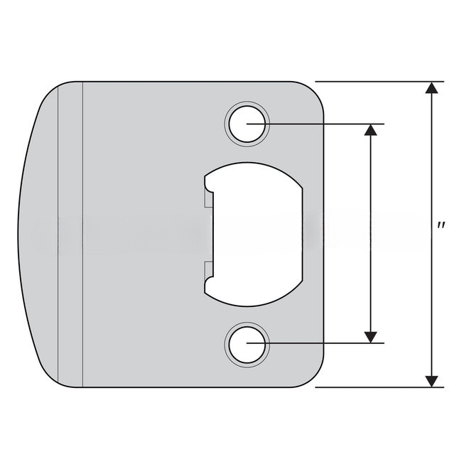 まいきー Kwikset 83536-001 Round Corner 2-1/4