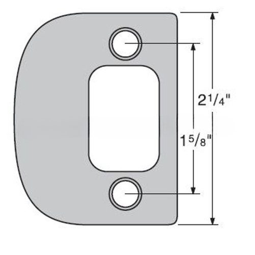 Square Corner Deadbolt Full Lip Strike Bright Brass Finish Satin Nickel