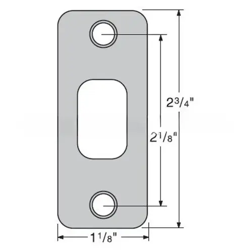 1-1/8" x 2-3/4" Round Corner Deadbolt Strike for US11P Venetian Bronze and 514 Matte Black Finish