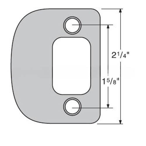 Radius Corner Deadbolt Full Lip Strike for US11P Venetian Bronze and 514 Matte Black Finish