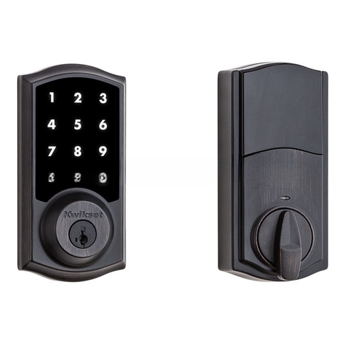 Z-Wave ZW500 Enabled Traditional Smartcode Touchscreen Deadbolt with RCAL Latch and RCS Strike Venetian Bronze Finish