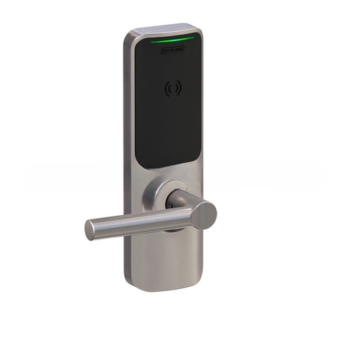 XE360 Series Wireless Mortise Lock, Offline Deadbolt Function with Smart Mobile Reader, Broadway Lever, and 6 Pin C Keyway Satin Nickel Finish