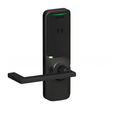 XE360 Series Wireless Tubular Lock, Offline Indicator Function with Smart Mobile Reader, Extended Longitude Lever, and 6 Pin C Keyway Matte Black Finish