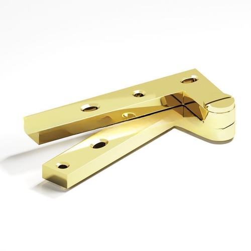 Colonial Bronze 63A # 6 4-3/8" Pivot Hinge with 250 Pound Load Unlacquered Polished Brass Finish