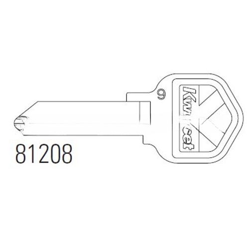 K Bow Nickel Plated 6 Pin Key Blank - pack of 10