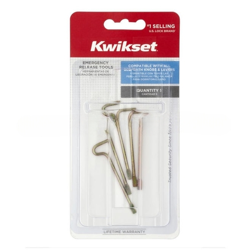 Kwikset 84285-001 Pack of 5 Clear Pack Privacy Emergency Tool